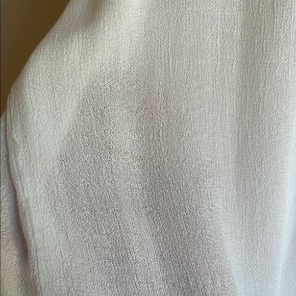 Zara Women's White Blouse Button Front Cuff Sleeve Office Career Wear Sz Med - Picture 8 of 10